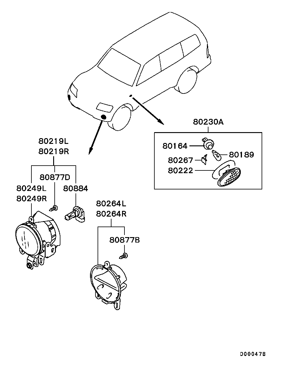 Mitsubishi MS 820960 - Polttimo, mutkavalonheitin onlydrive.pro