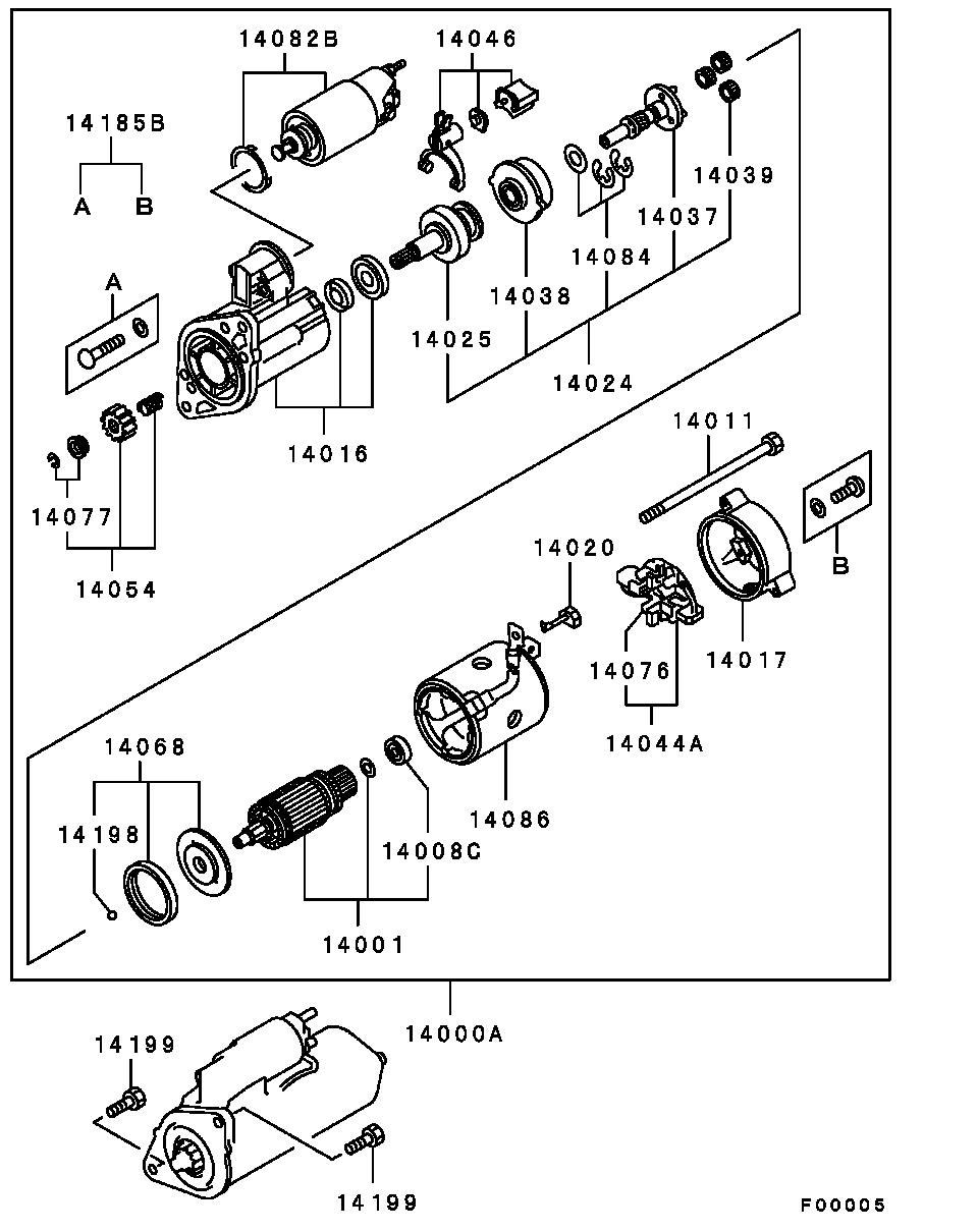 Mitsubishi ME 204424 - Starter onlydrive.pro