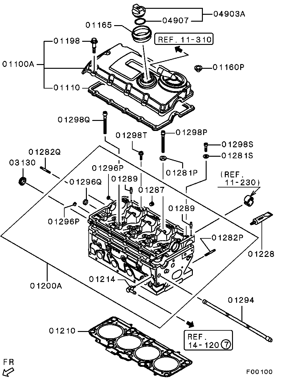 Mitsubishi MN980041 - Blīve, Motora bloka galvas vāks onlydrive.pro