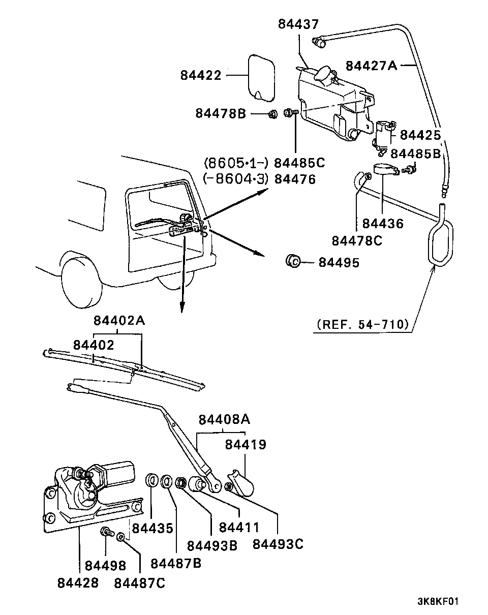 Mitsubishi MB 510387 - Stikla tīrītāja slotiņa onlydrive.pro