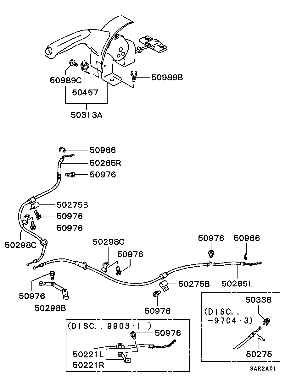 Mitsubishi M884534 - Vaijeri, seisontajarru onlydrive.pro