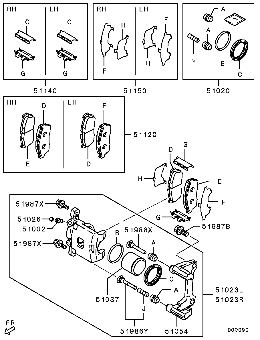 NISSAN 4605A953 - Brake Pad Set, disc brake onlydrive.pro