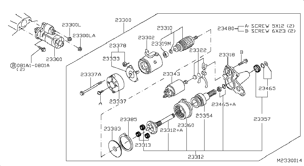 NISSAN 23343EB300 - Solenoid Switch, starter onlydrive.pro