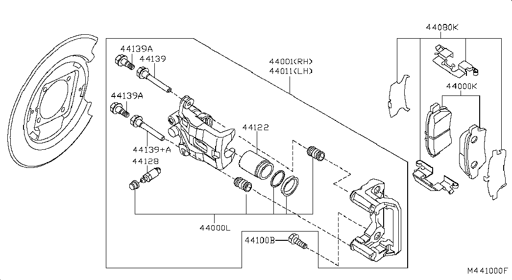 NISSAN 44060-EB325 - Brake Pad Set, disc brake onlydrive.pro