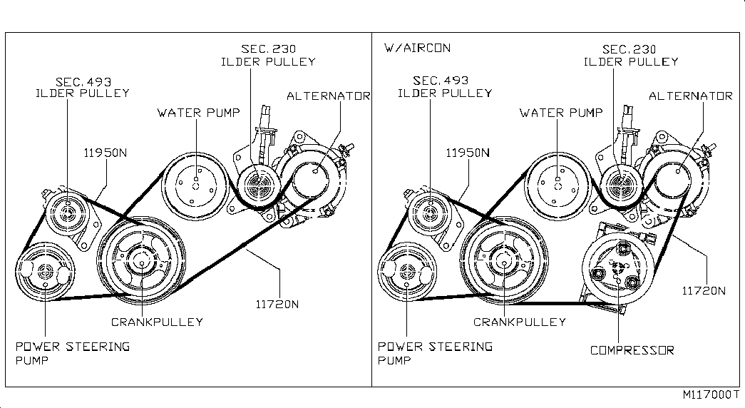 NISSAN 11950EB300 - V-Ribbed Belt onlydrive.pro