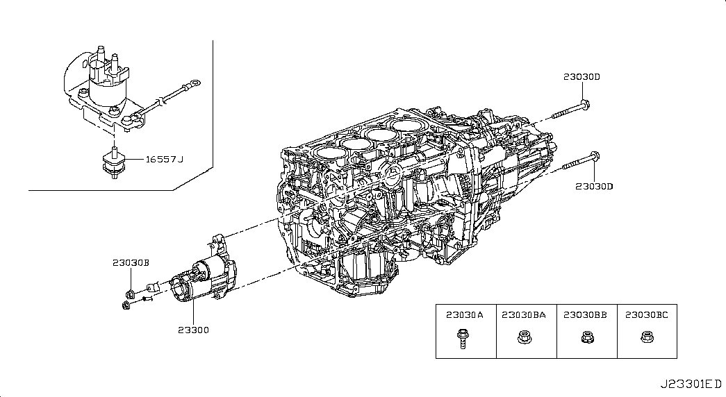 NISSAN 23300-00Q3D - Starter motor: 01 pcs. onlydrive.pro