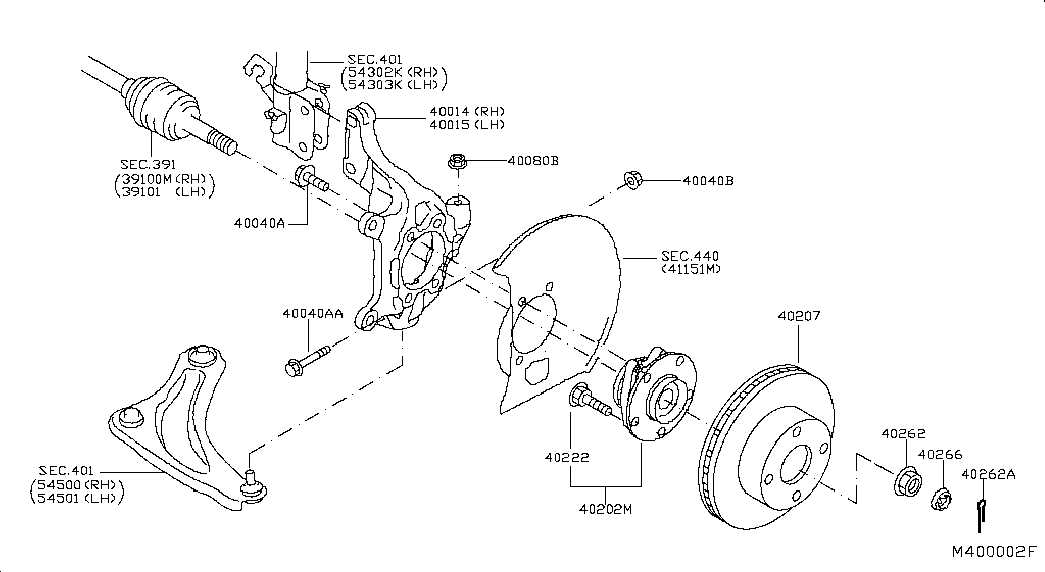 NISSAN 01125-S140E - Bearing Kit, wheel hub onlydrive.pro