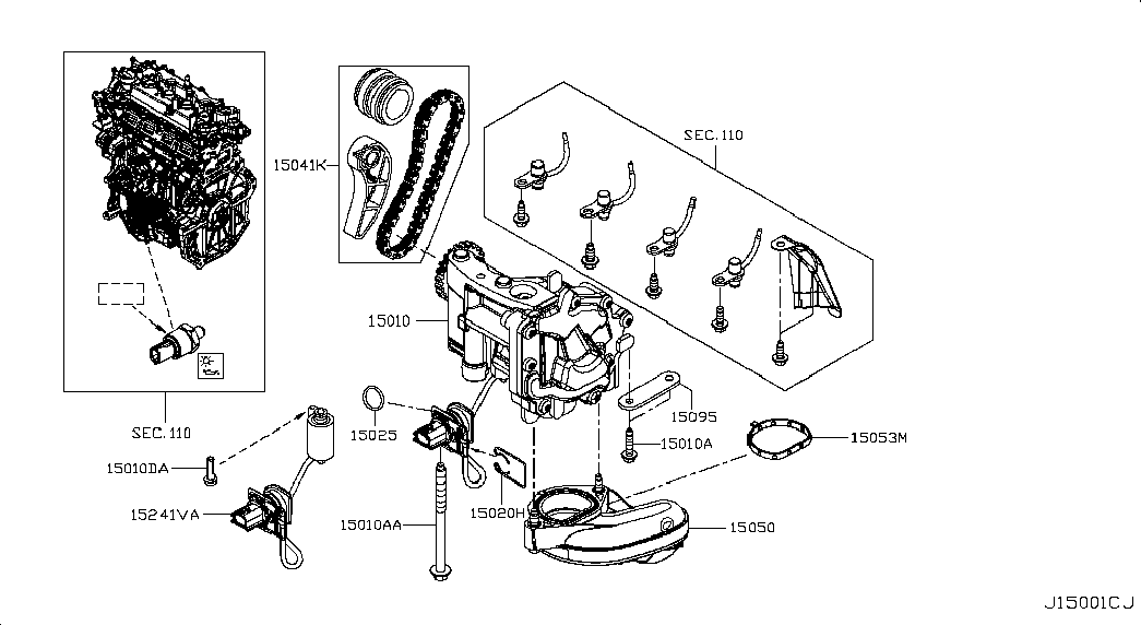 NISSAN 15041-00Q0H - CHAIN KIT-DRIVE,OIL PUMP onlydrive.pro