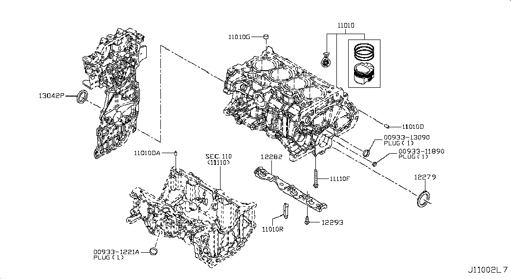 NISSAN 13510-00Q0J - Уплотняющее кольцо, коленчатый вал onlydrive.pro