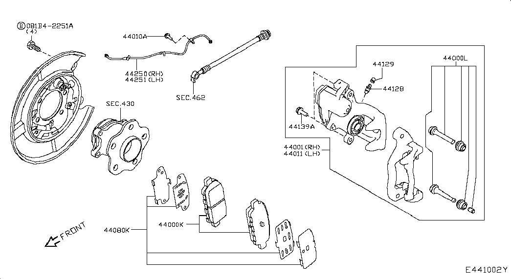 NISSAN 440114EA0A - Rear brake; pg 1: 01 pcs. onlydrive.pro