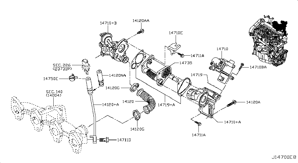 NISSAN 1412000Q0J - Kompresoriaus padavimo žarna onlydrive.pro