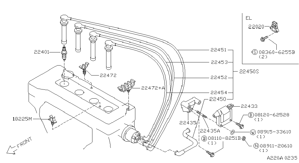 NISSAN 22450 74Y25 - Süütesüsteemikomplekt onlydrive.pro