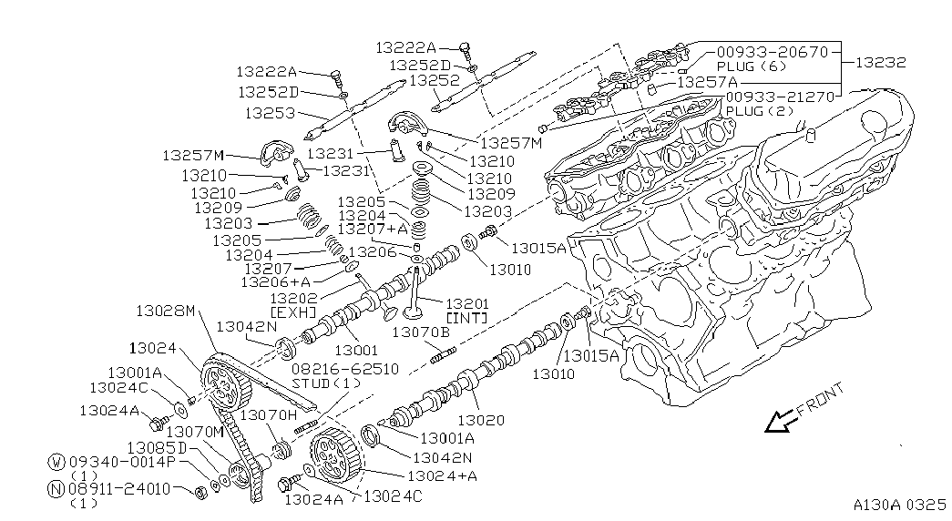 NISSAN 13042-D0100 - Vārpstas blīvgredzens, Sadales vārpsta onlydrive.pro