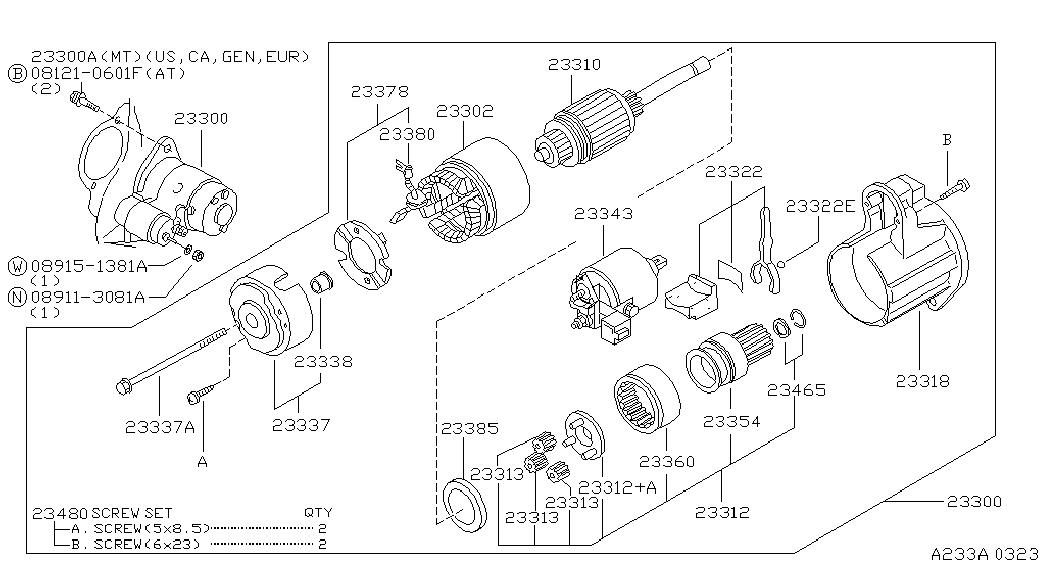 NISSAN 23354W9810 - Bendix, starter pinion onlydrive.pro