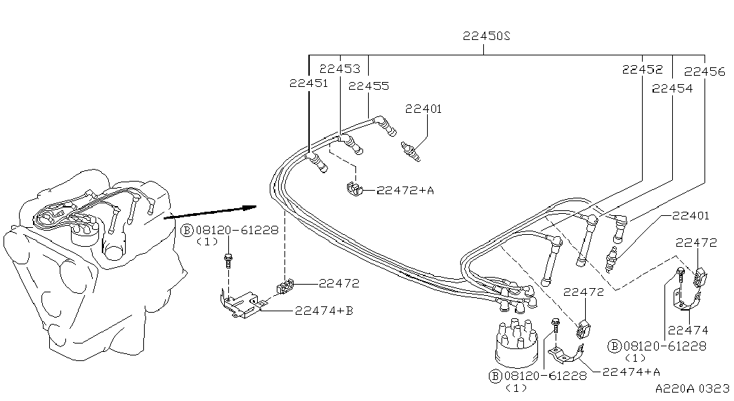 NISSAN 2240185E14 - Süüteküünal onlydrive.pro