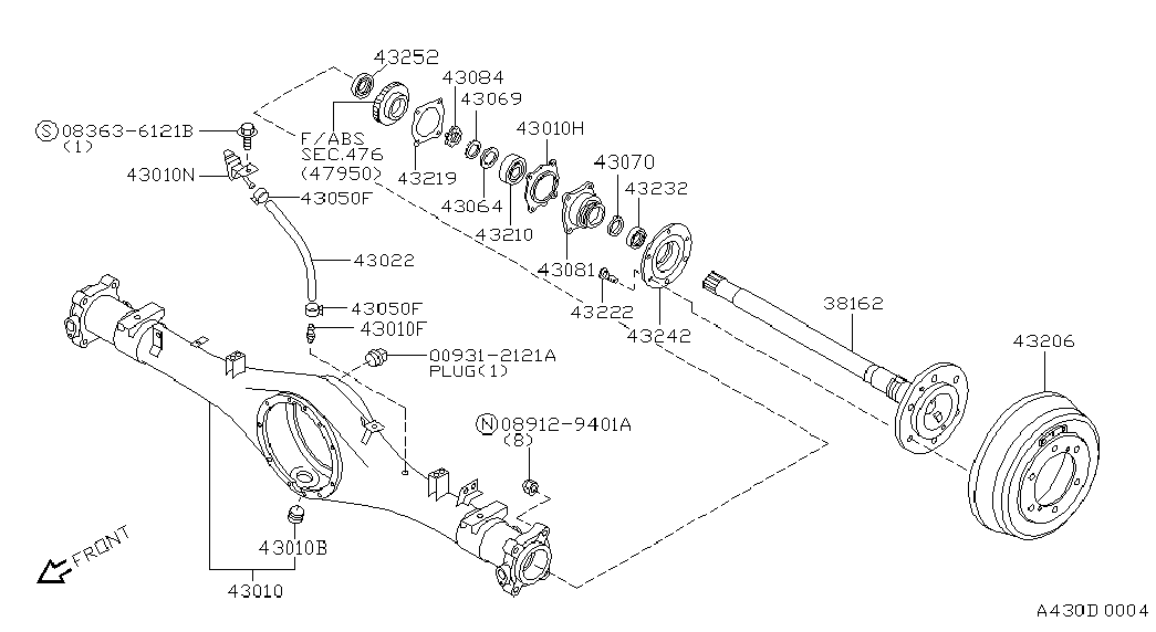 NISSAN 432062S600 - Piduritrummel onlydrive.pro