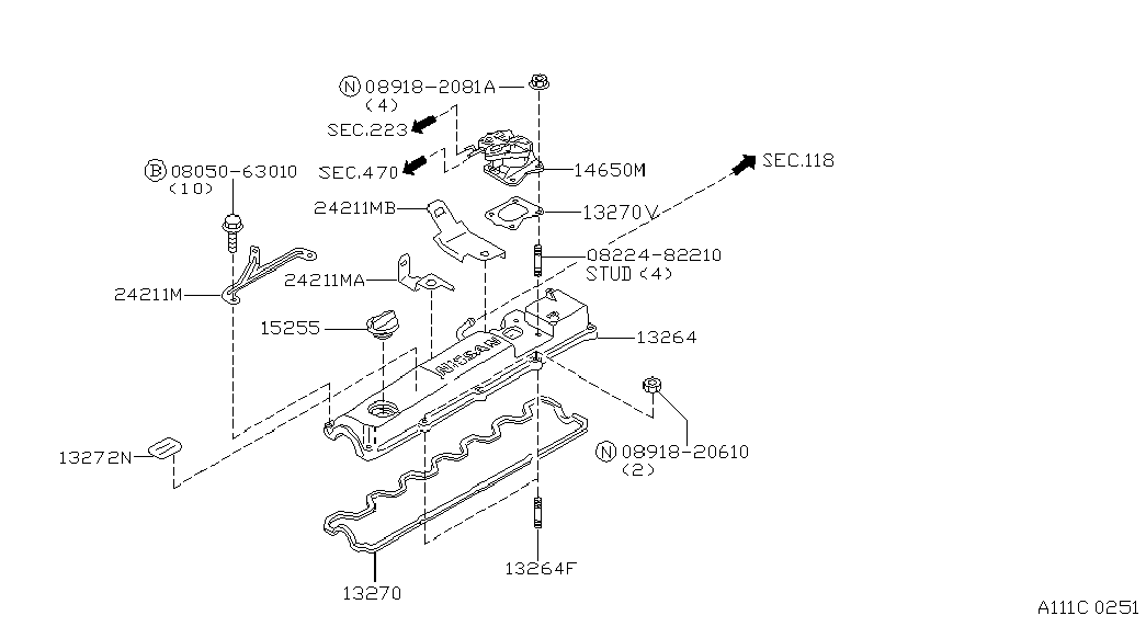 NISSAN 152551P101 - Sealing Cap, oil filling port onlydrive.pro