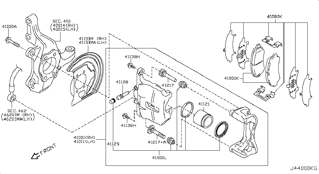 NISSAN D1060-JD00J - Bremžu uzliku kompl., Disku bremzes onlydrive.pro