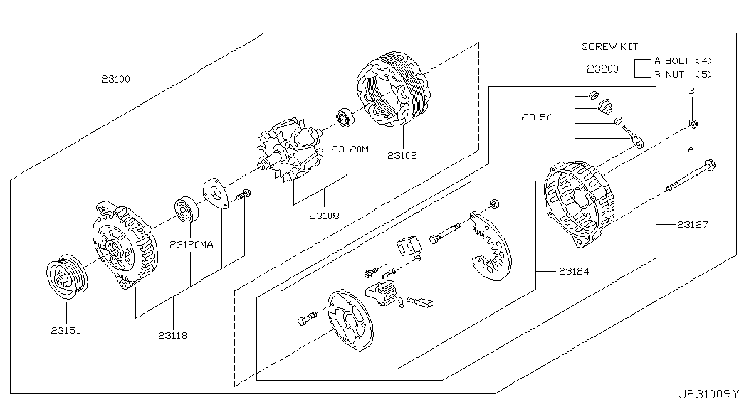 NISSAN 23100-AU400 - Laturi onlydrive.pro