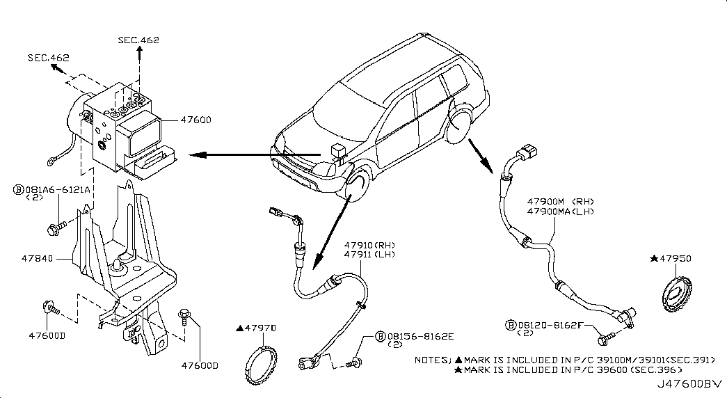 NISSAN 47911-8H300 - Devējs, Riteņu griešanās ātrums onlydrive.pro