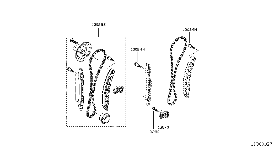 NISSAN 1302800Q0E - Timing Chain Kit onlydrive.pro