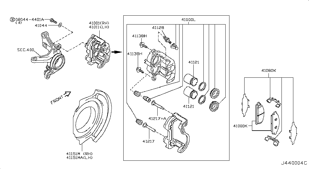 NISSAN 41060-8H785 - Piduriklotsi komplekt,ketaspidur onlydrive.pro