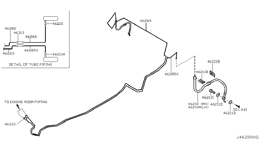 NISSAN 46210-8H510 - Bremžu šļūtene onlydrive.pro