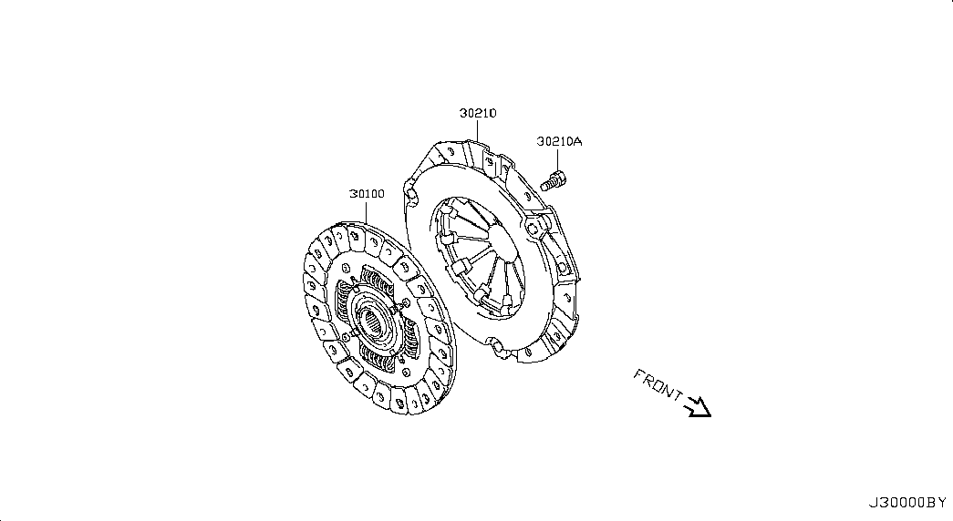 NISSAN 30210-4A00C - Clutch Pressure Plate onlydrive.pro