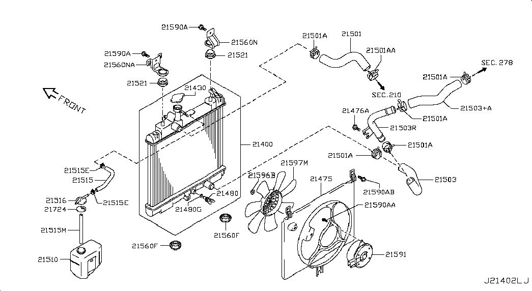 Suzuki 214304A0A0 - Sulgurkate, jahutusseade onlydrive.pro