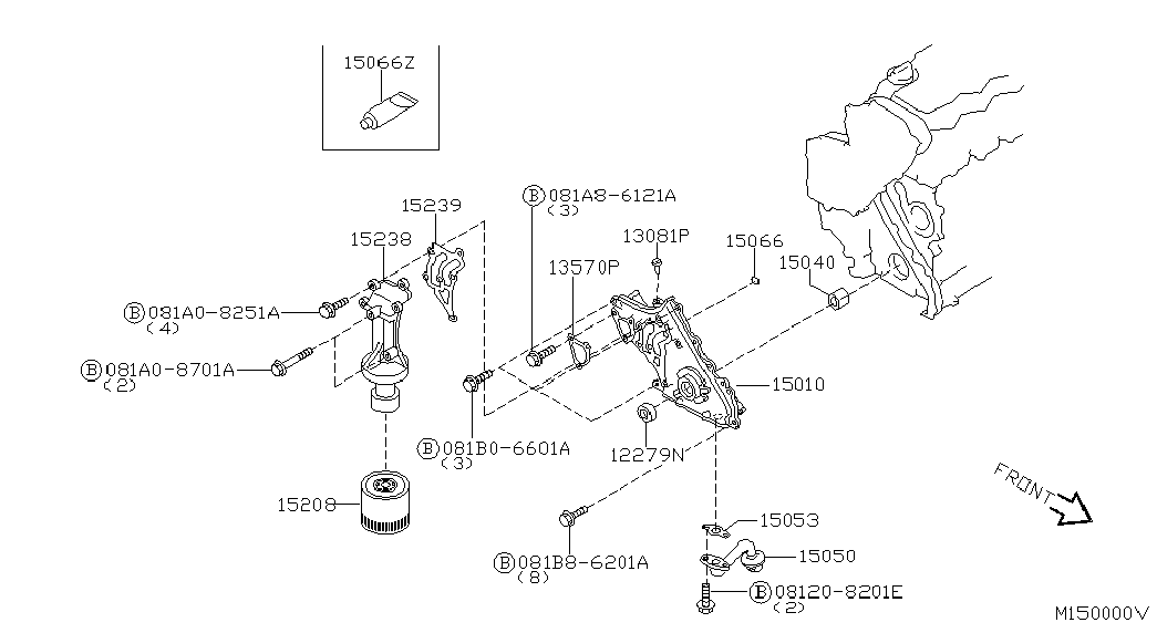 NISSAN 15208-BN300 - Масляный фильтр onlydrive.pro