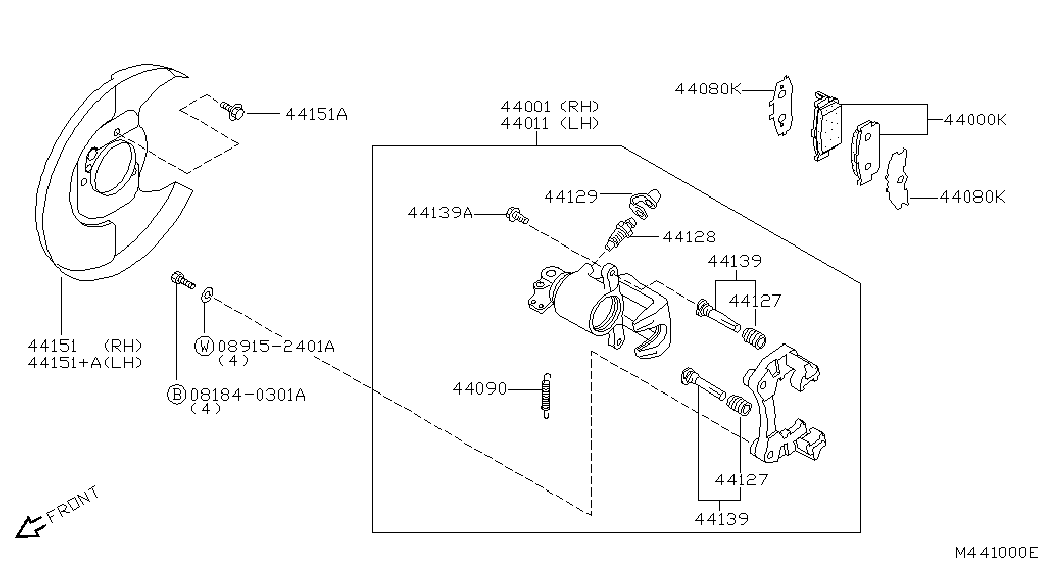 NISSAN 44060-BM426 - Piduriklotsi komplekt,ketaspidur onlydrive.pro