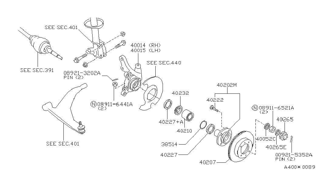 NISSAN 40227-50Y01 - Rato guolio komplektas onlydrive.pro