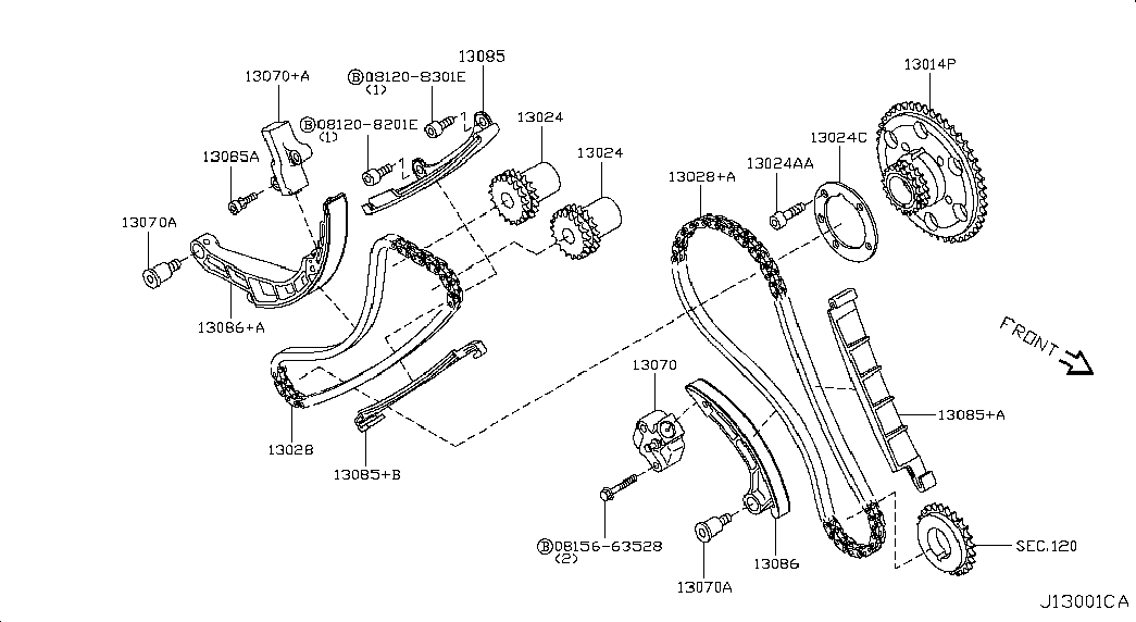 NISSAN 13028-AD212 - Timing Chain Kit onlydrive.pro