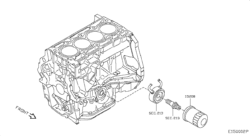 NISSAN 15208-9F60A - Масляный фильтр onlydrive.pro