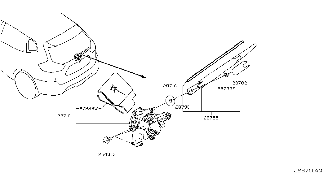 Nissan (Dongfeng) 28790-JE20A - Щетка стеклоочистителя onlydrive.pro