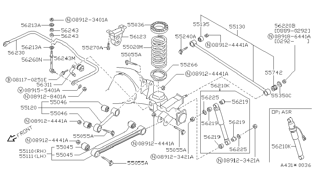 NISSAN 56113-09400 - Tanko, kallistuksenvaimennin onlydrive.pro