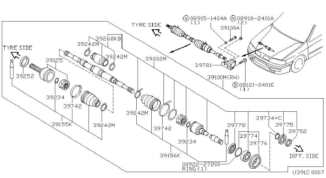 NISSAN 39741-2F225 - Putekļusargs, Piedziņas vārpsta onlydrive.pro