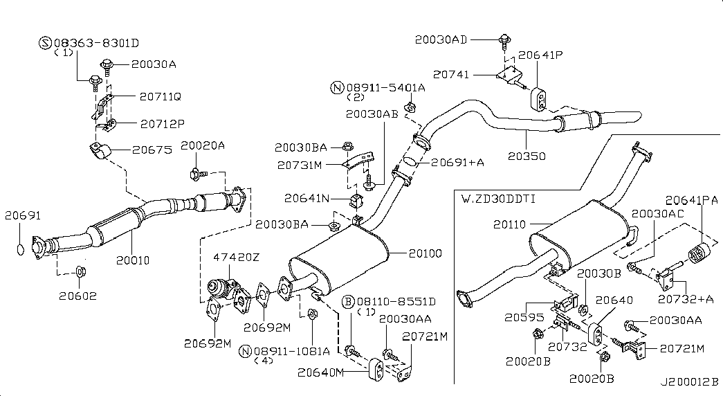 NISSAN 20691-30P00 - Blīve, Izplūdes caurule onlydrive.pro