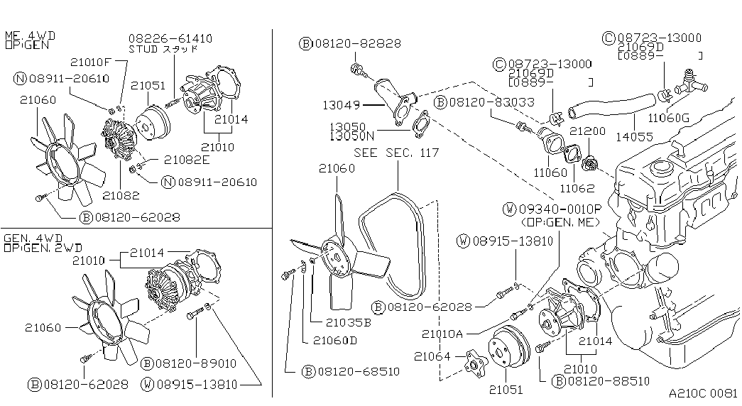 NISSAN 21200-V0206 - Termostaat,Jahutusvedelik onlydrive.pro