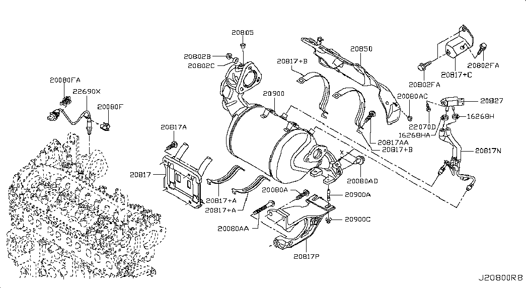 NISSAN 2269000Q0L - Oxygen, Lambda Sensor onlydrive.pro