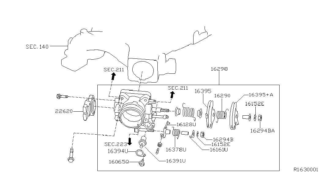 NISSAN 226204P210 - Sensor, throttle position onlydrive.pro