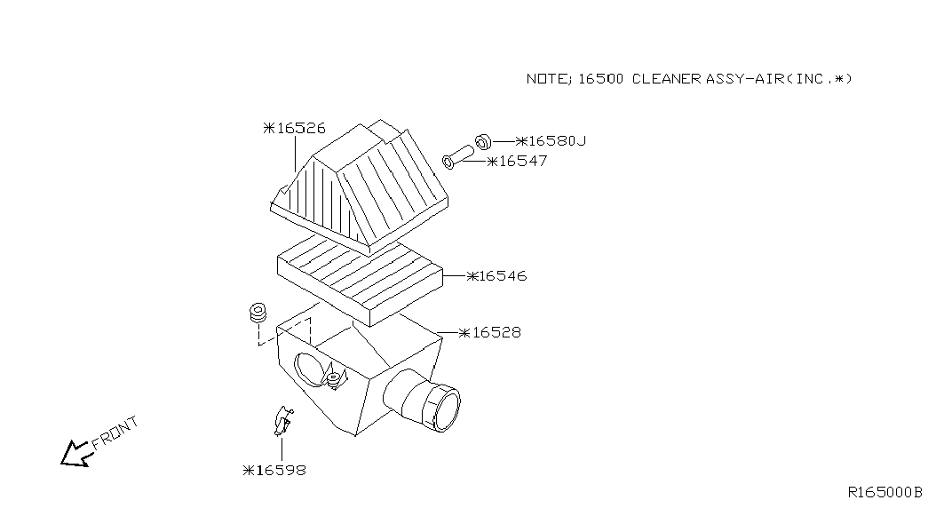 NISSAN 16546-V0110 - Gaisa filtrs onlydrive.pro