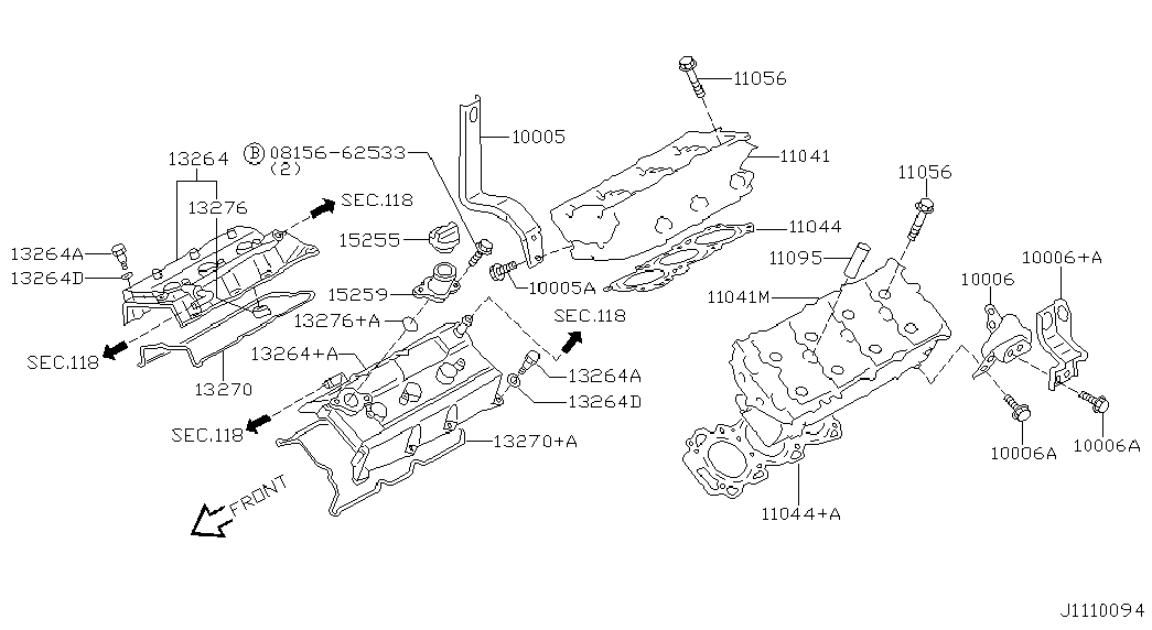 NISSAN 13270-4W000 - Blīve, Motora bloka galvas vāks onlydrive.pro