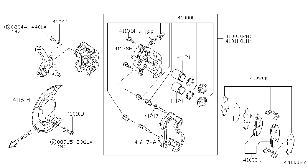 NISSAN 41120-4N025 - Remondikomplekt,Pidurisadul onlydrive.pro