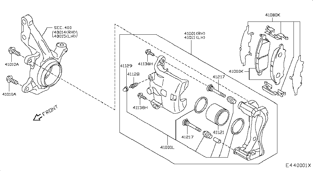 NISSAN D10601HA0B - Piduriklotsi komplekt,ketaspidur onlydrive.pro