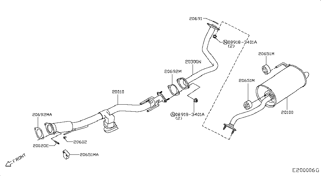 NISSAN 20651-EN30A - Втулка стабилизатора onlydrive.pro