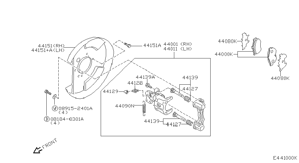 NISSAN 44001BM40A - Brake Caliper onlydrive.pro