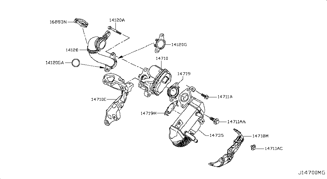 NISSAN 1473500QAN - Radiators, Izplūdes gāzu recirkulācija onlydrive.pro