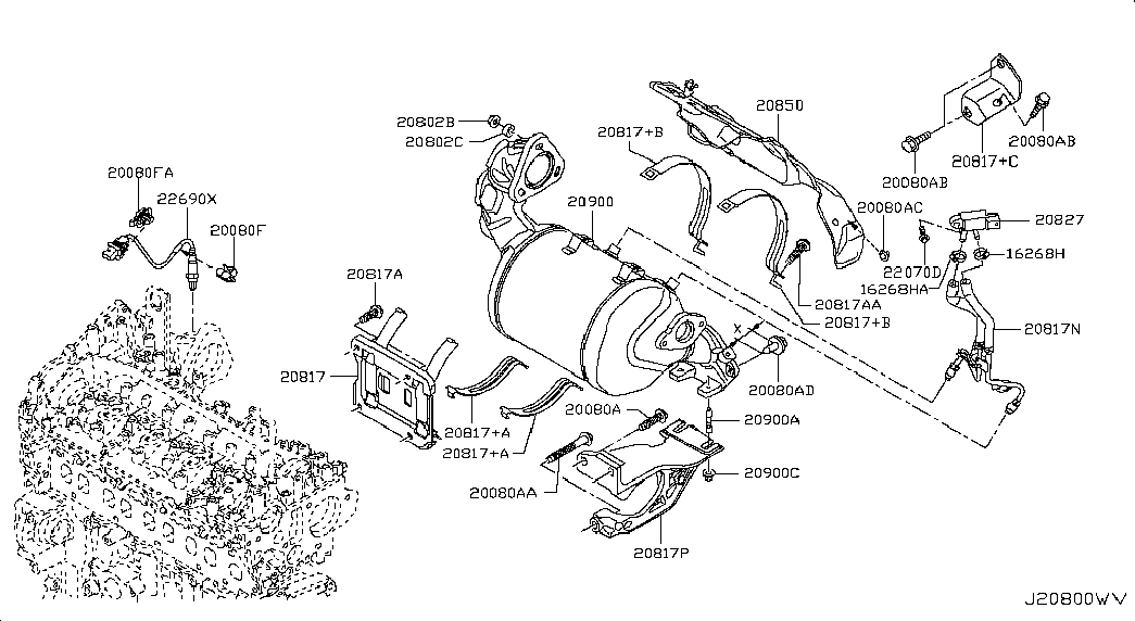 NISSAN 2269000Q1E - Oxygen, Lambda Sensor onlydrive.pro