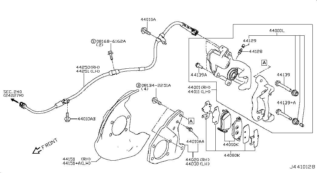 NISSAN D4060-4CA0C - Stabdžių trinkelių rinkinys, diskinis stabdys onlydrive.pro